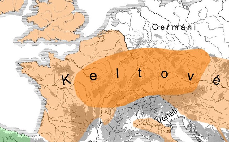 Mapka - Keltové a Germáni